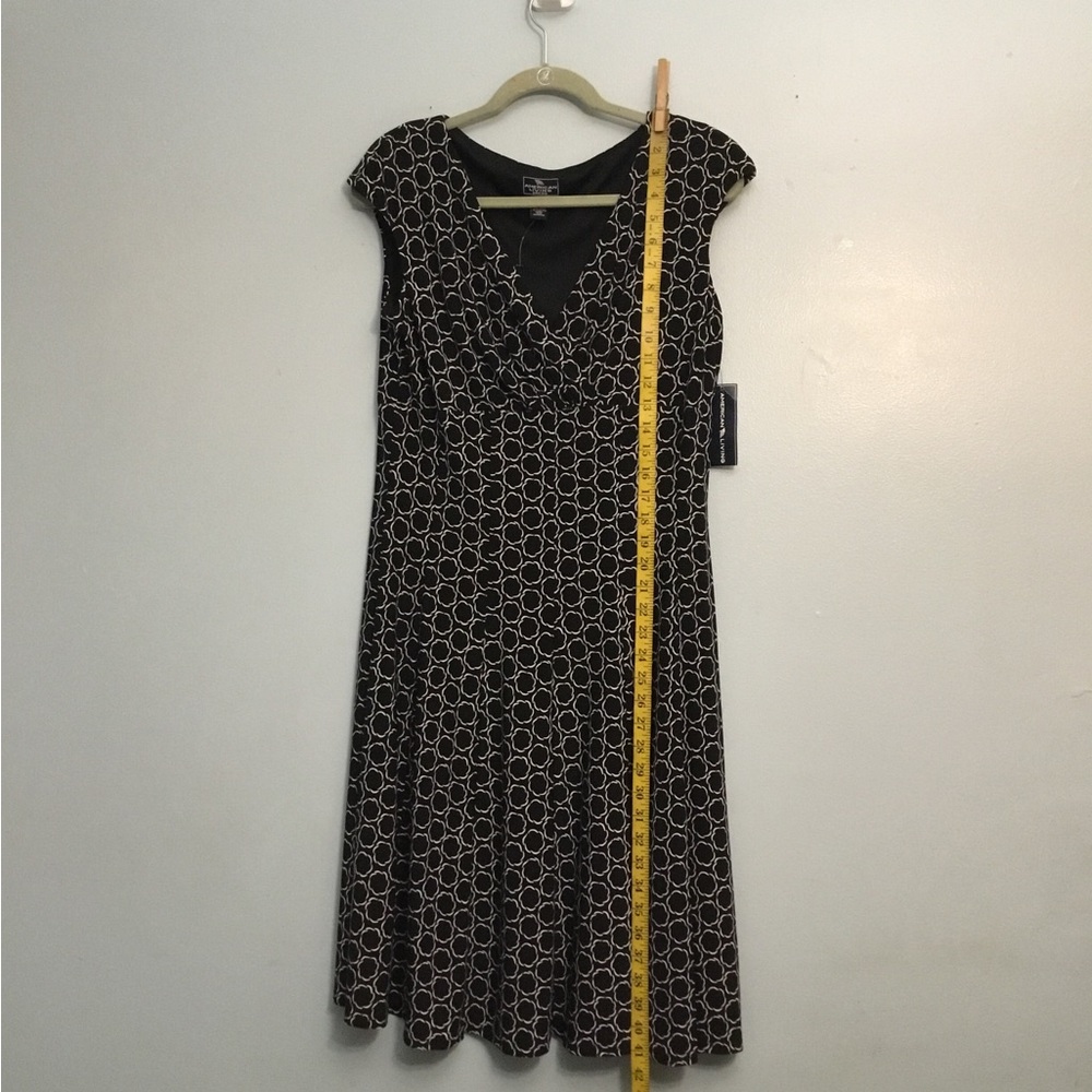 American Living Black and White Patterned Midi Dress - Picture 12 of 15